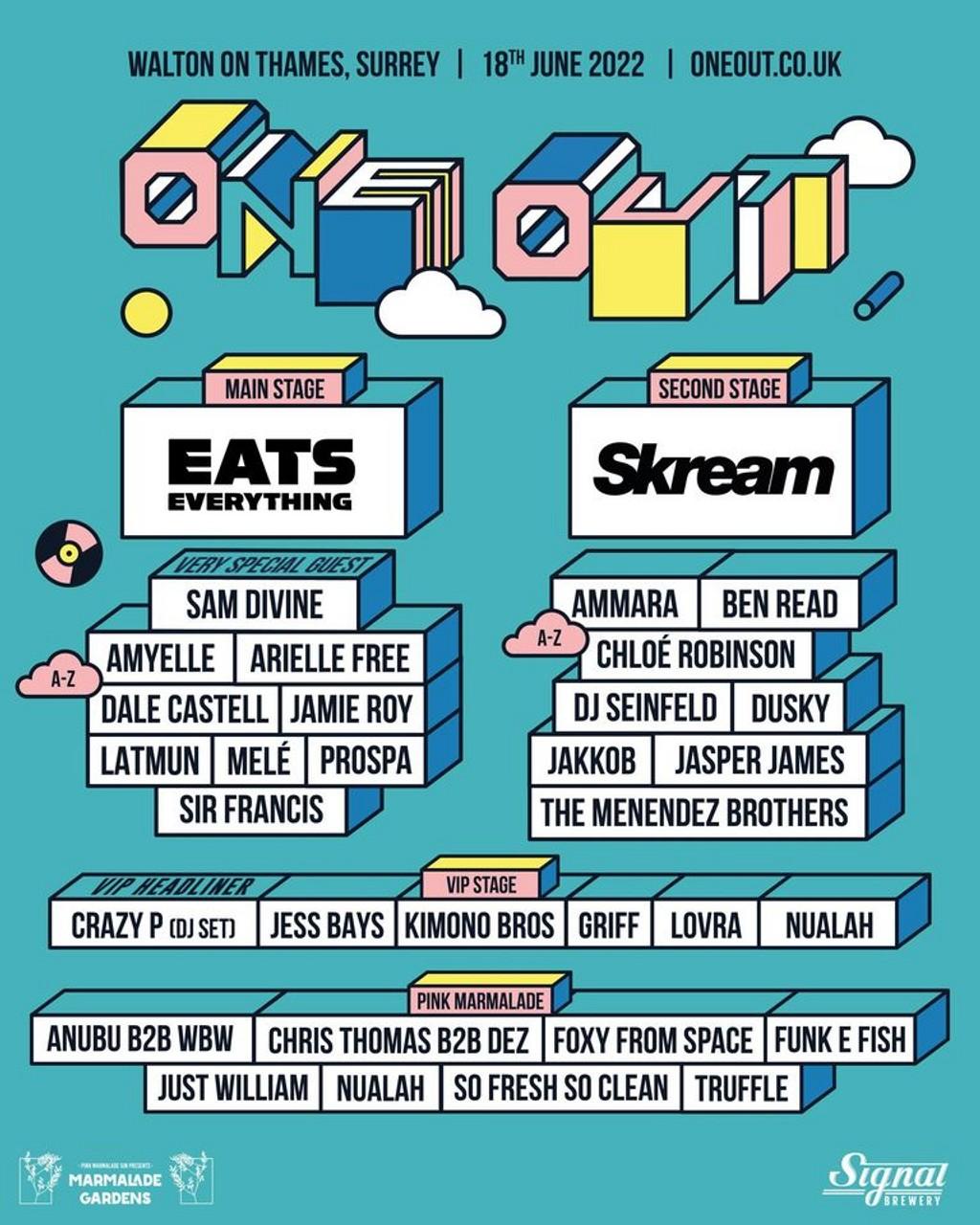 Lineup Poster One Out Festival 2022