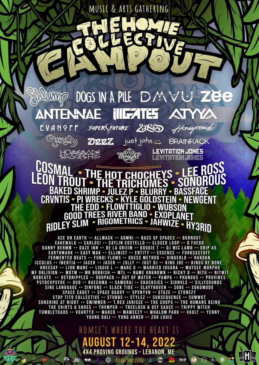 Lineup Poster The Homie Collective Campout 2022