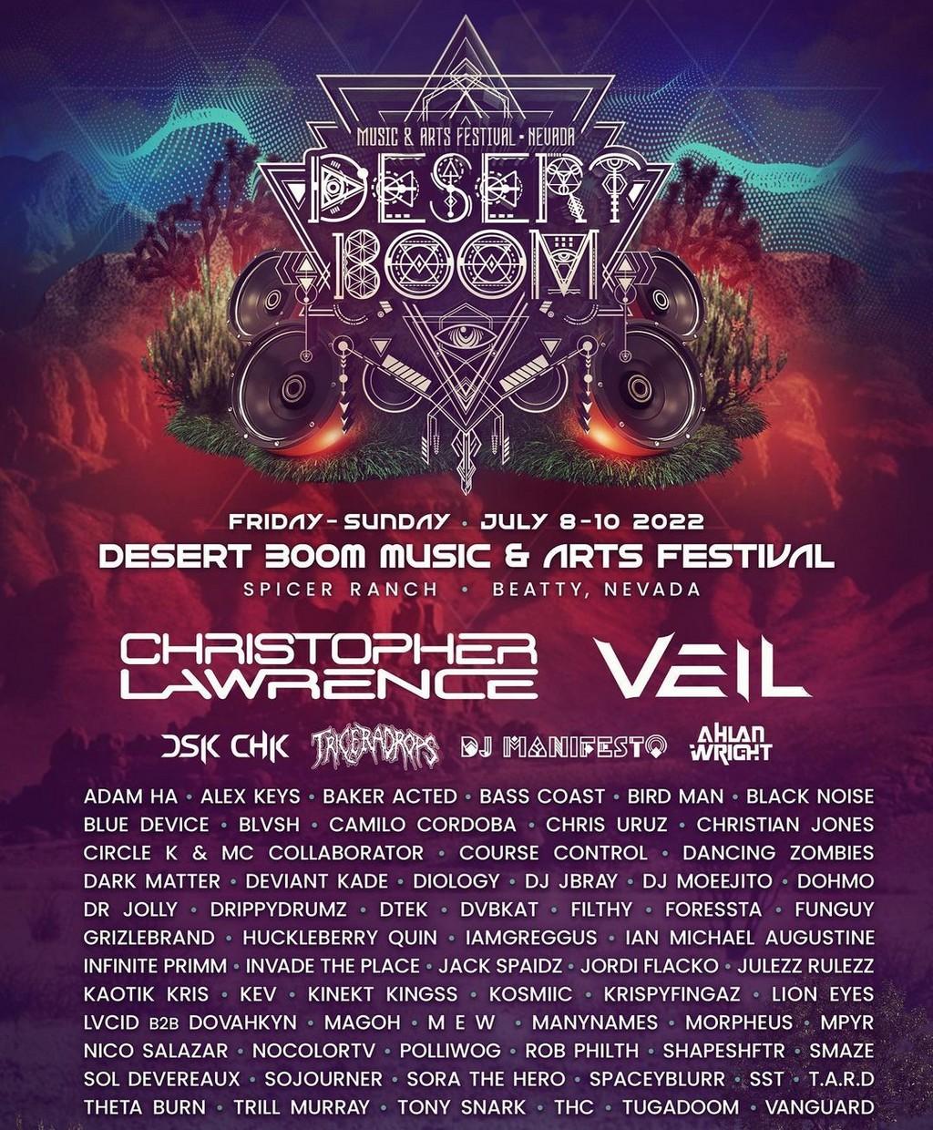 Lineup Poster Desert Boom 2022