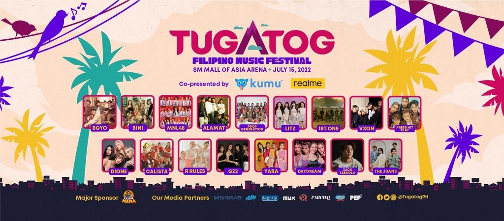 Lineup Poster Tugatog Filipino Music Fest 2022