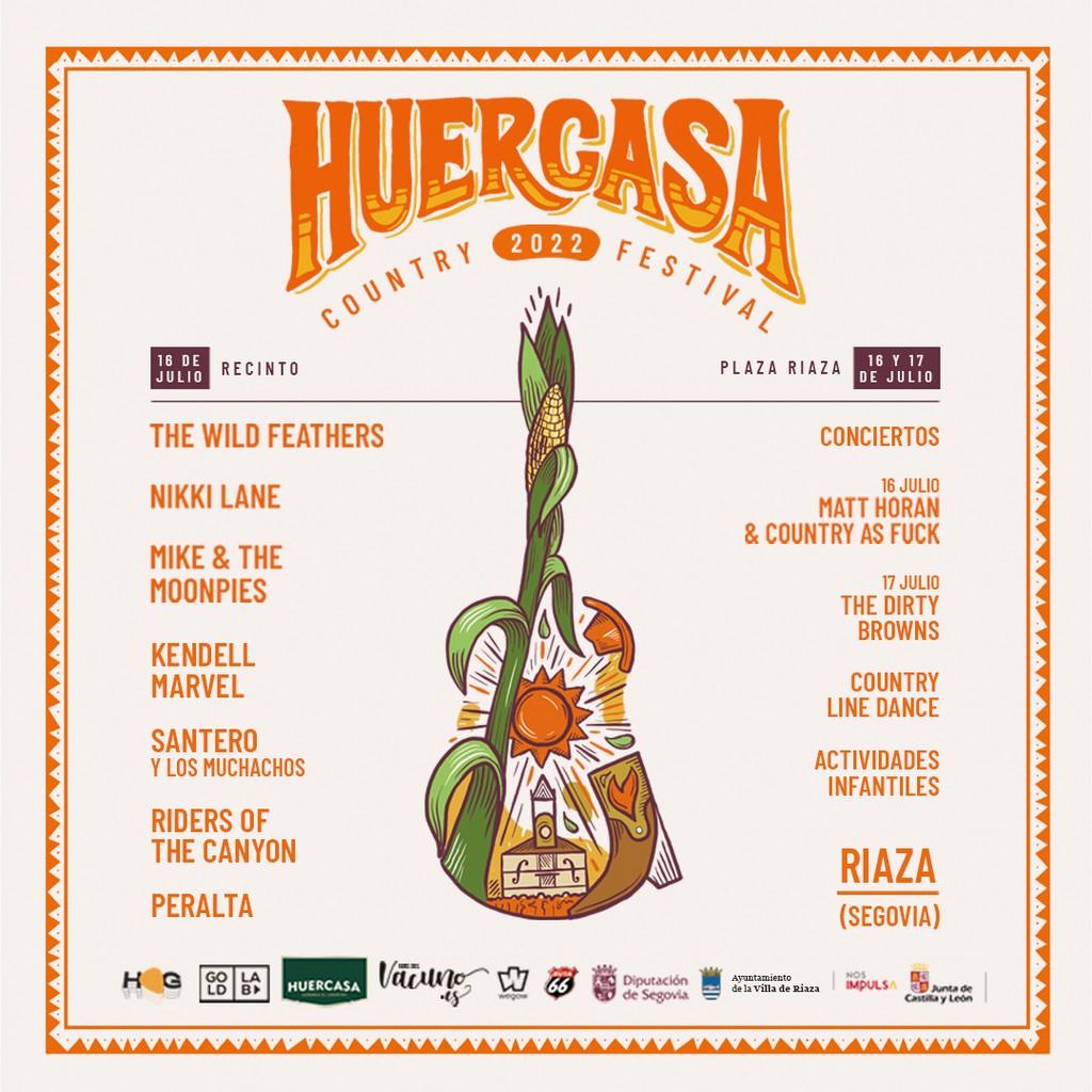 Lineup Poster Huercasa Country Festival 2022