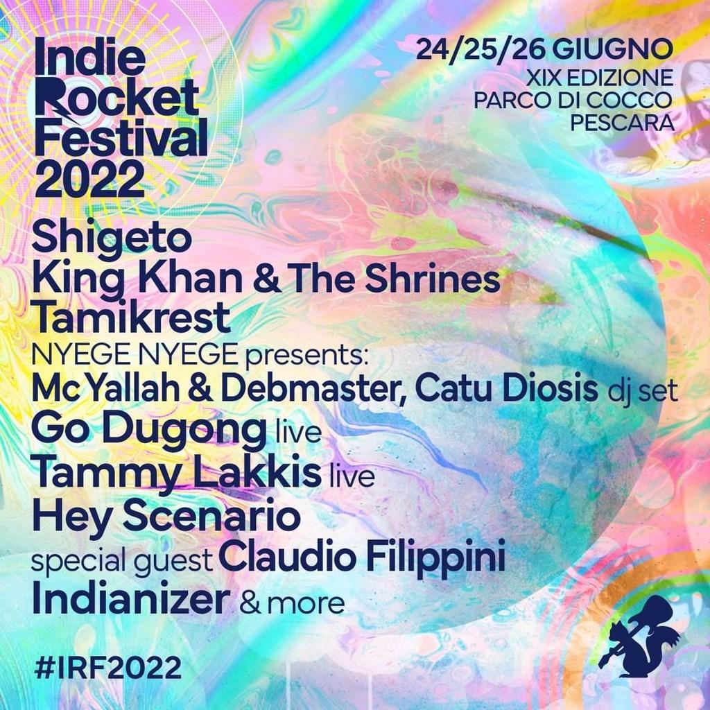 Lineup Poster Indie Rocket Festival 2022