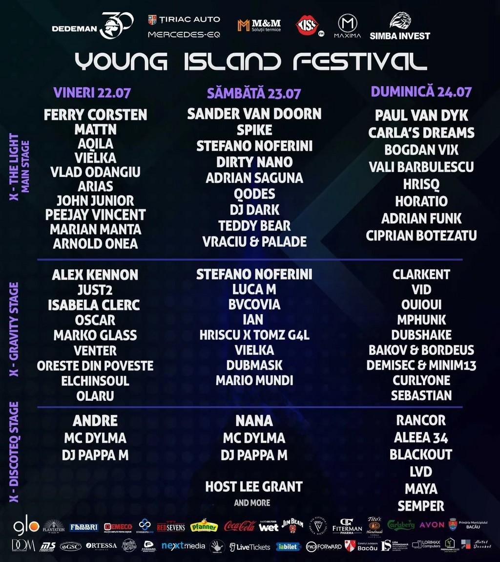 Lineup Poster Young Island Festival 2022