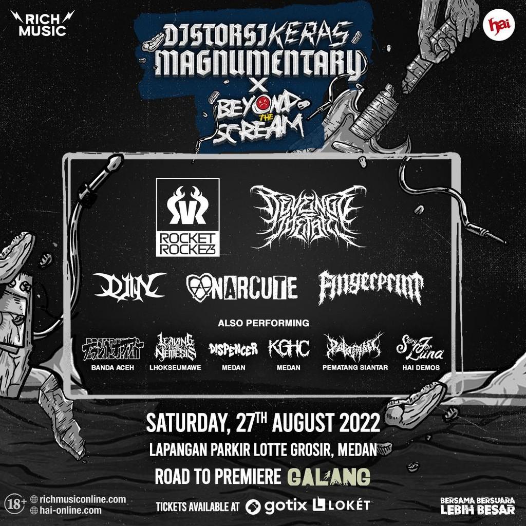 Lineup Poster DistorsiKERAS Magnumentary X Beyond The Scream Medan 2022