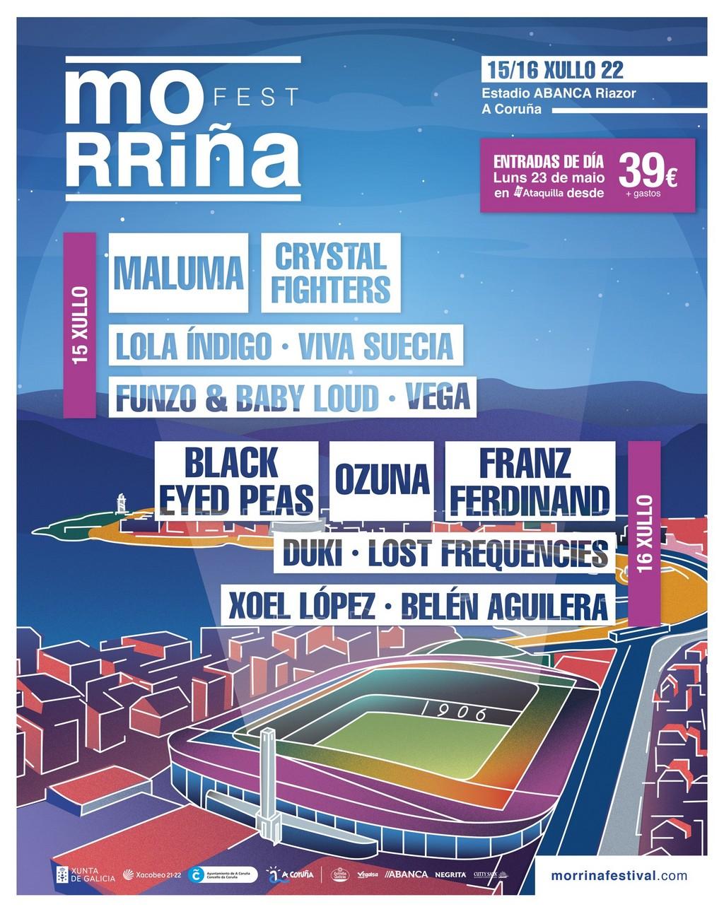 Lineup Poster Morriña Festival 2022