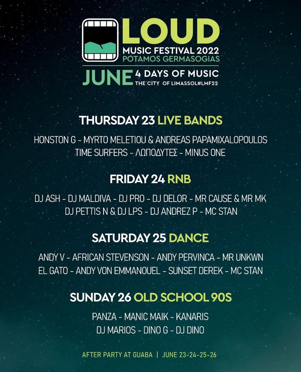 Lineup Poster Loud Music Festival 2022