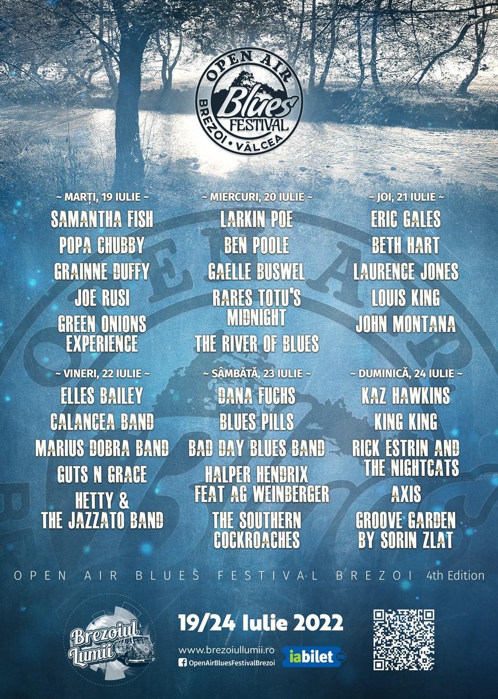 Lineup Poster Open Air Blues Festival 2022