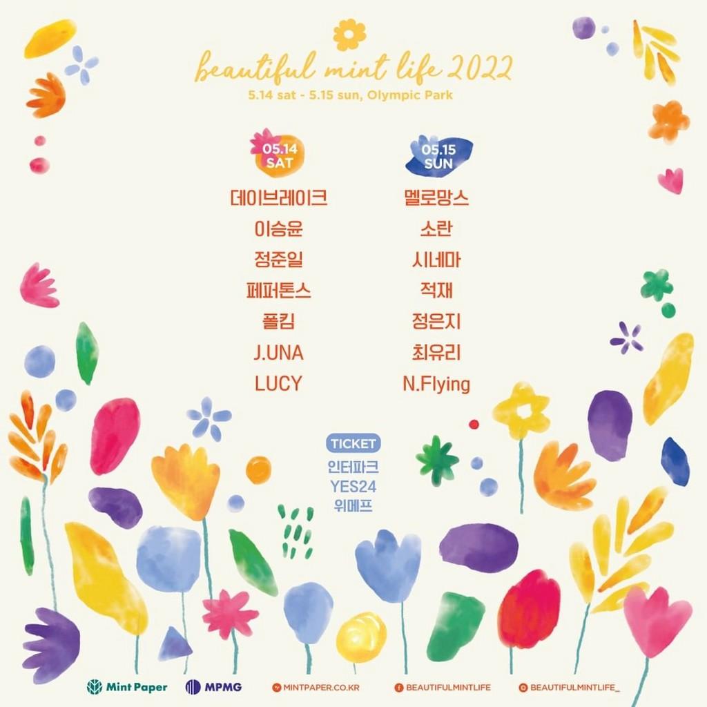 Lineup Poster Beautiful Mint Life 2022