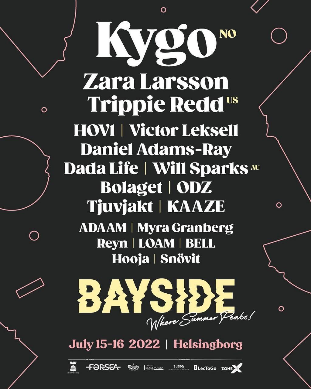 Lineup Poster Bayside Festival 2022