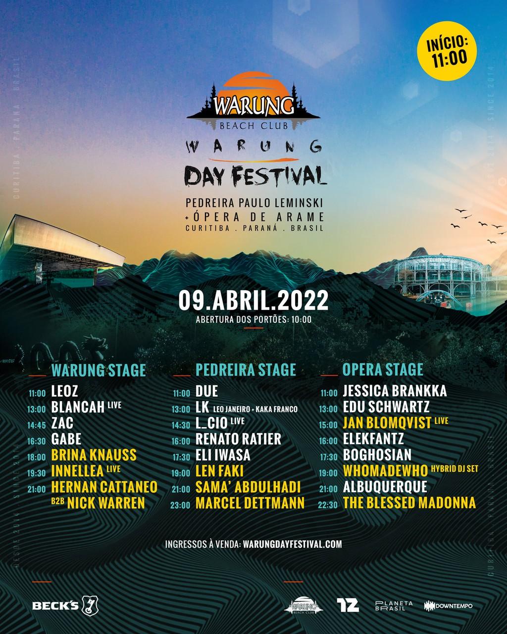 Lineup Poster Warung Day Festival 2022