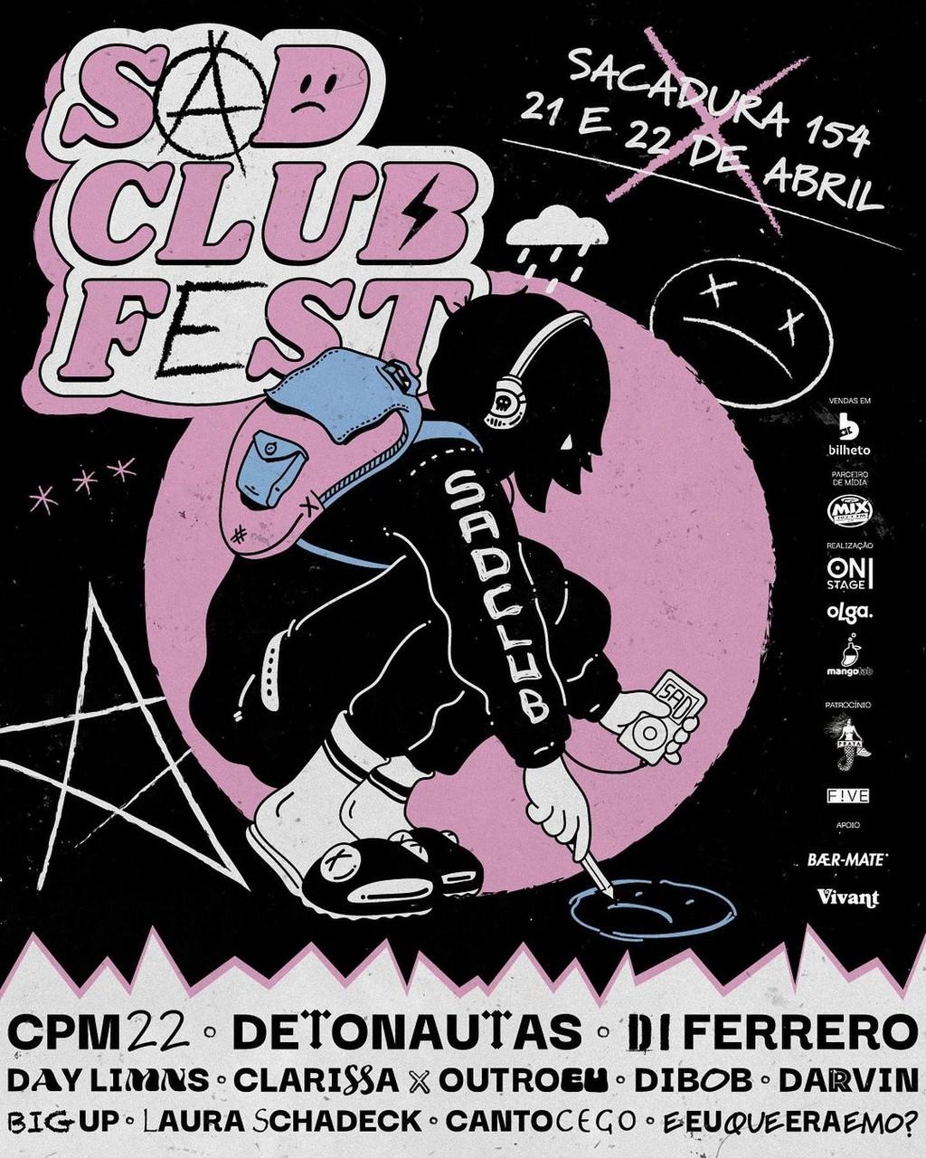 Lineup Poster Sad Club Fest 2022