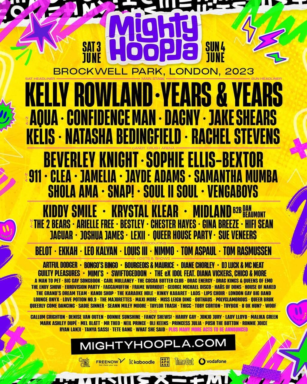 Lineup Poster Mighty Hoopla 2023