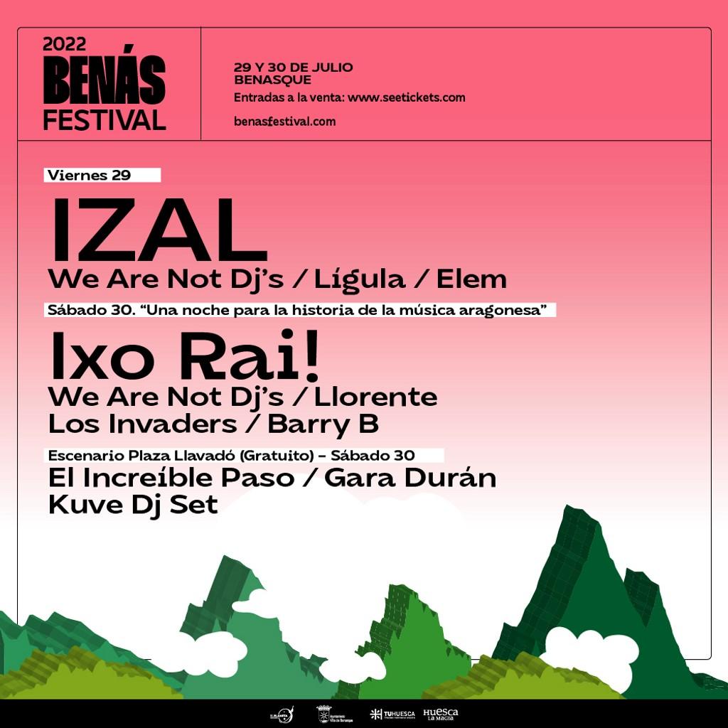 Lineup Poster Benás Festival 2022