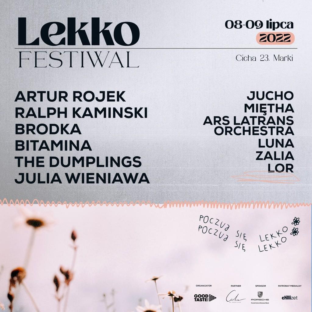 Lineup Poster Lekko Festiwal 2022