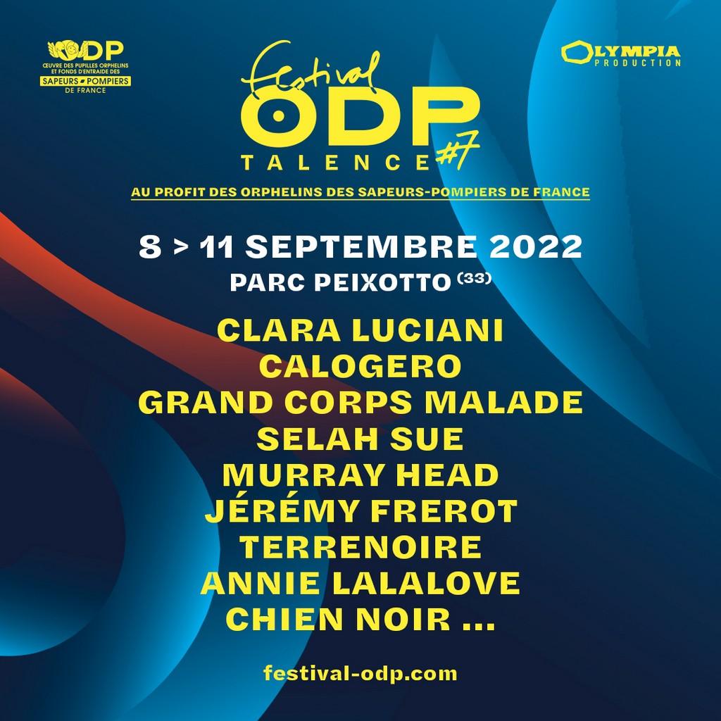 Lineup Poster Festival ODP Talence 2022