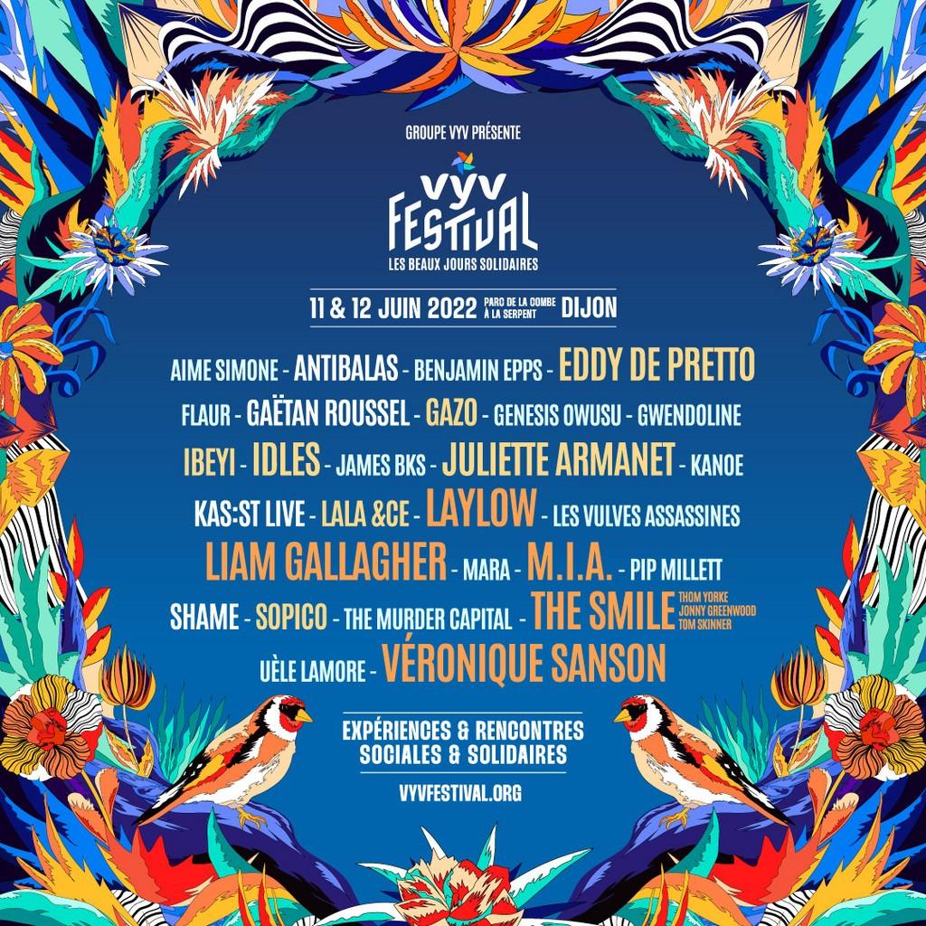 Lineup Poster Vyv Festival 2022