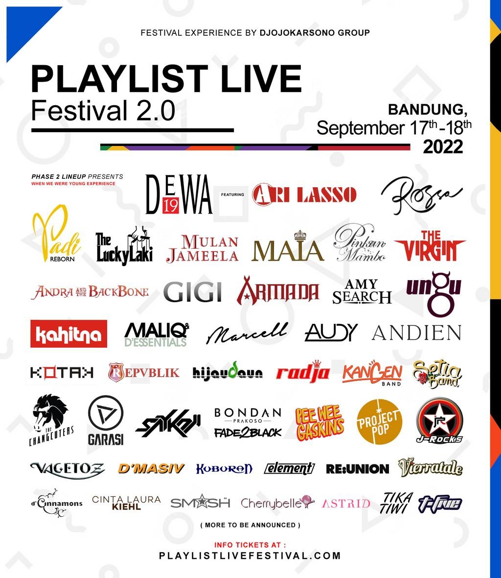 Lineup Poster Playlist Live Festival 2022