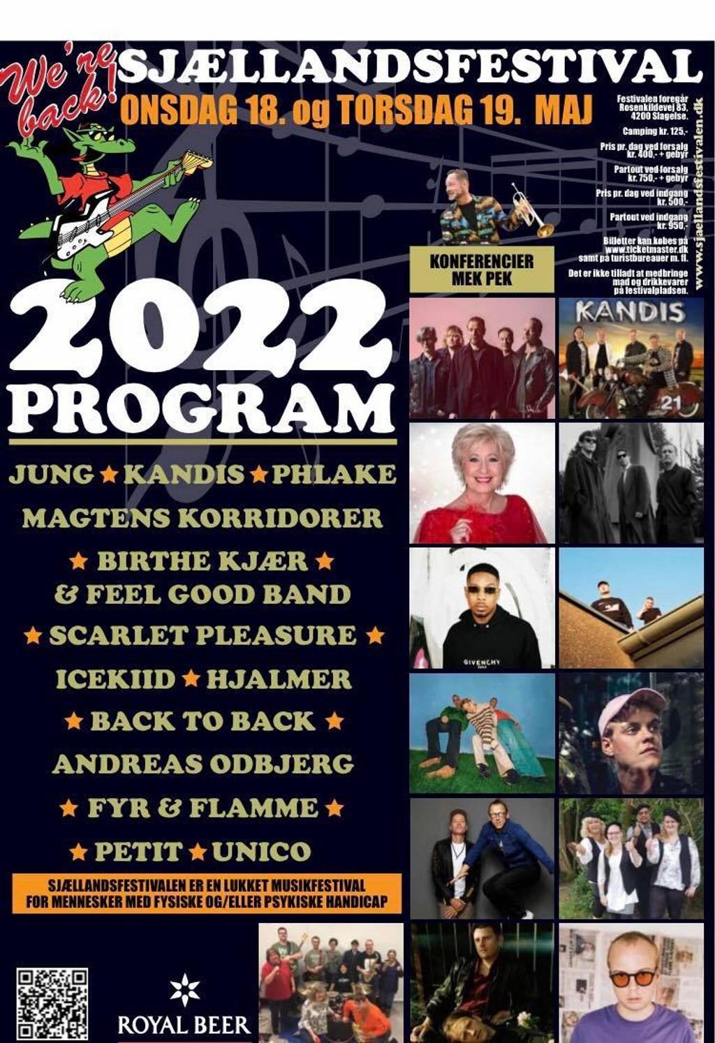 Lineup Poster Sjællandsfestivalen 2022