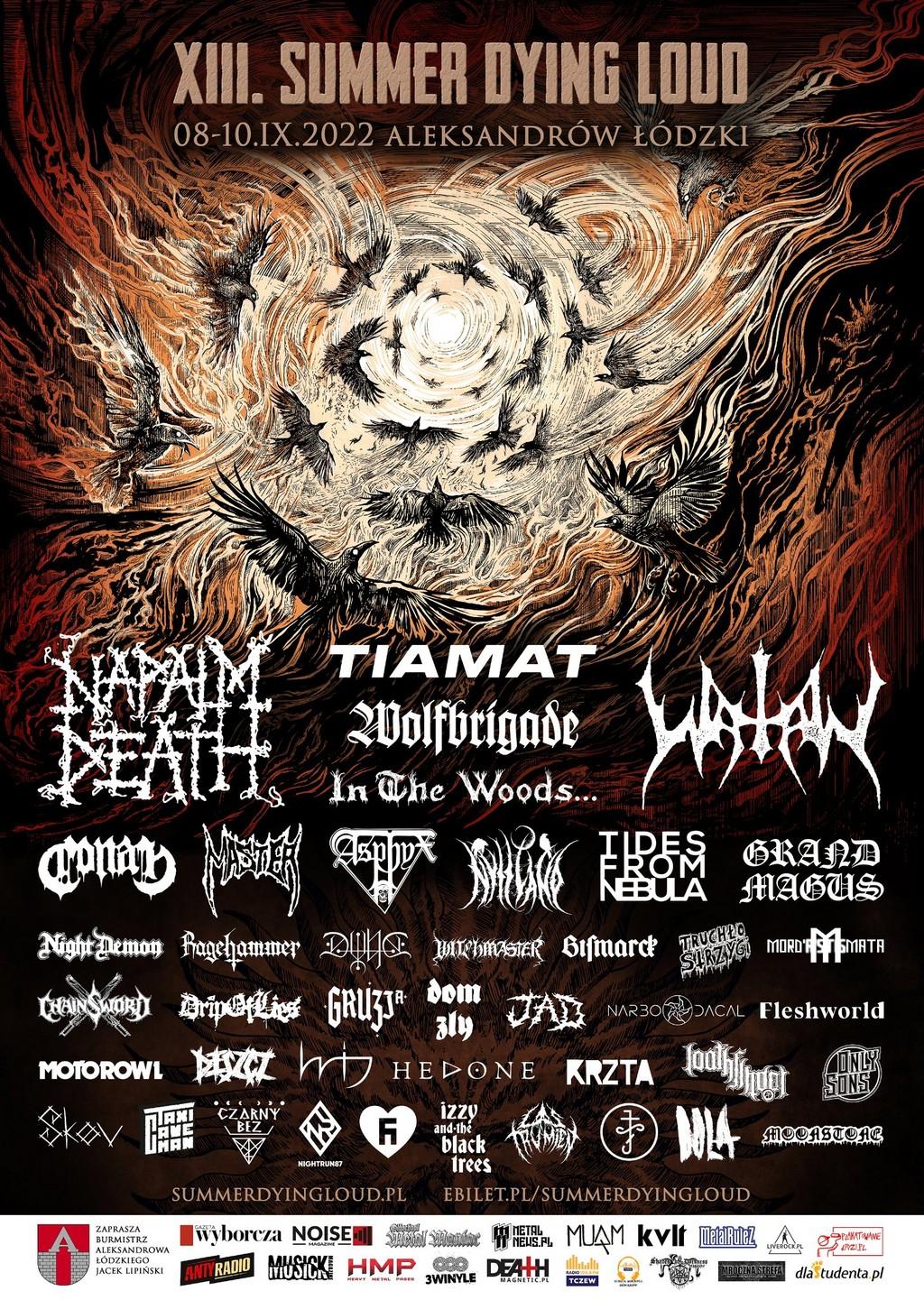 Lineup Poster Summer Dying Loud 2022