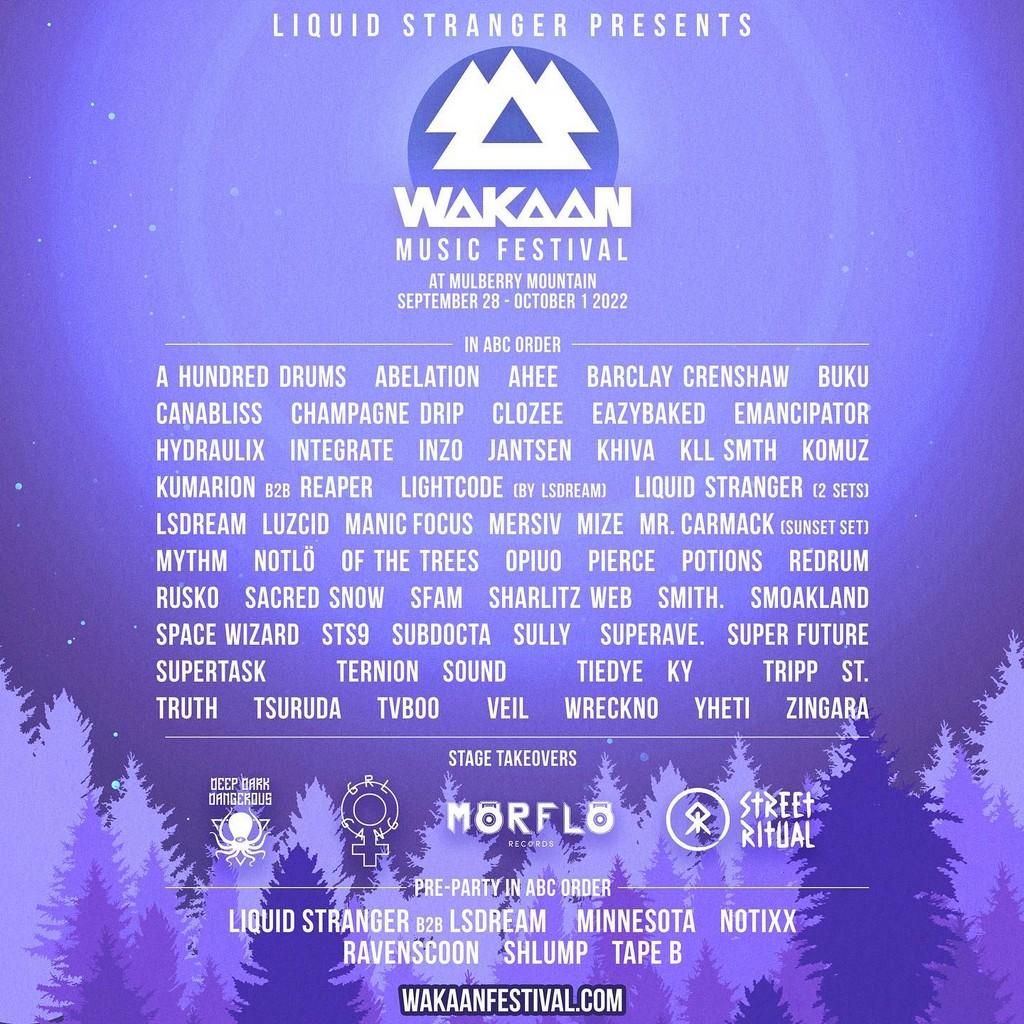 Lineup Poster Wakaan Festival 2022