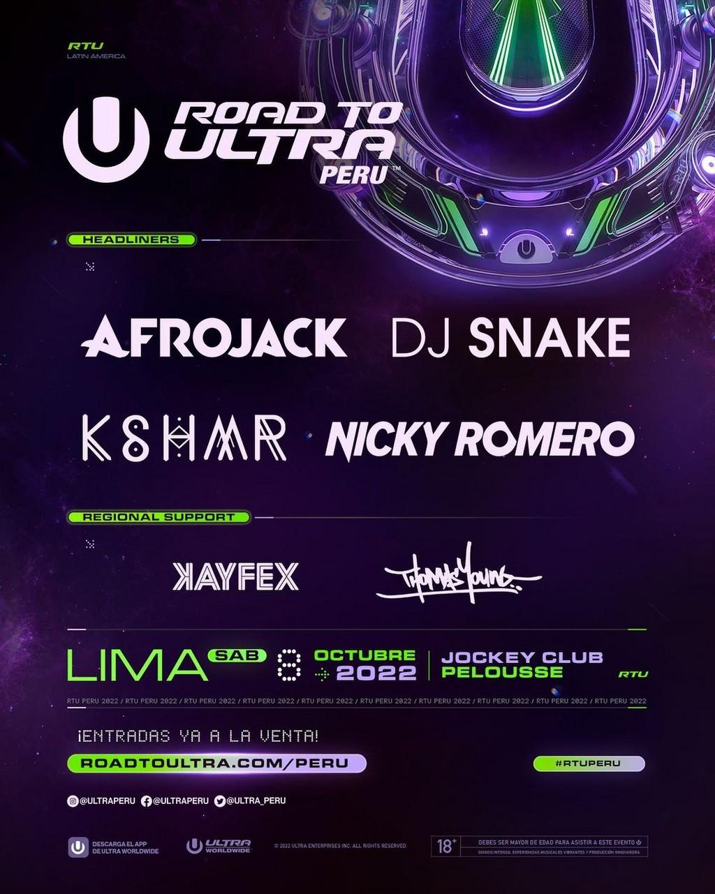 Lineup Poster Road to Ultra Peru 2022