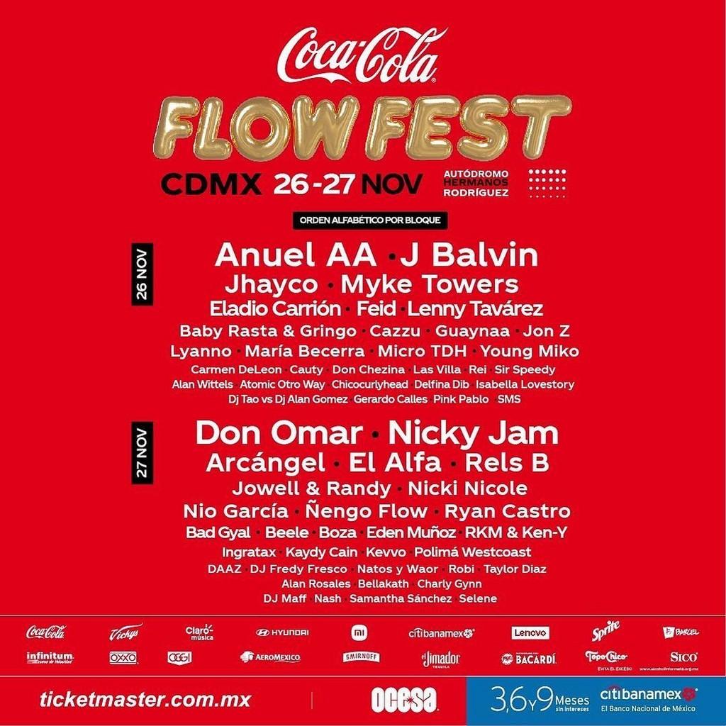 Lineup Poster Coca-Cola Flow Fest 2022