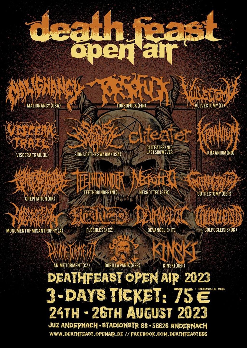 Lineup Poster Deathfeast Open Air 2023