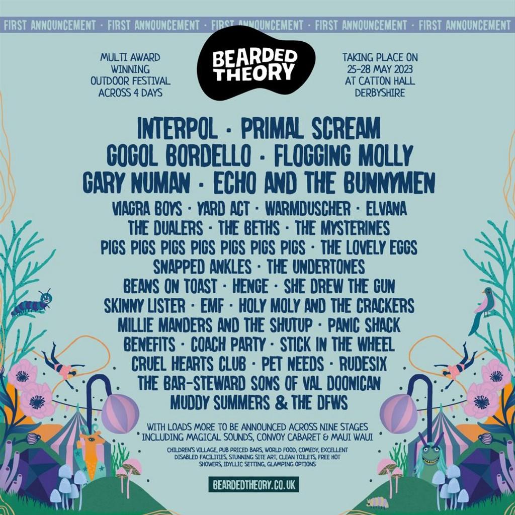 Lineup Poster Bearded Theory's Spring Gathering 2023