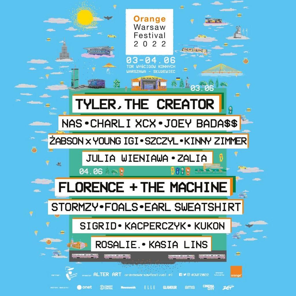 Lineup Poster Orange Warsaw Festival 2022